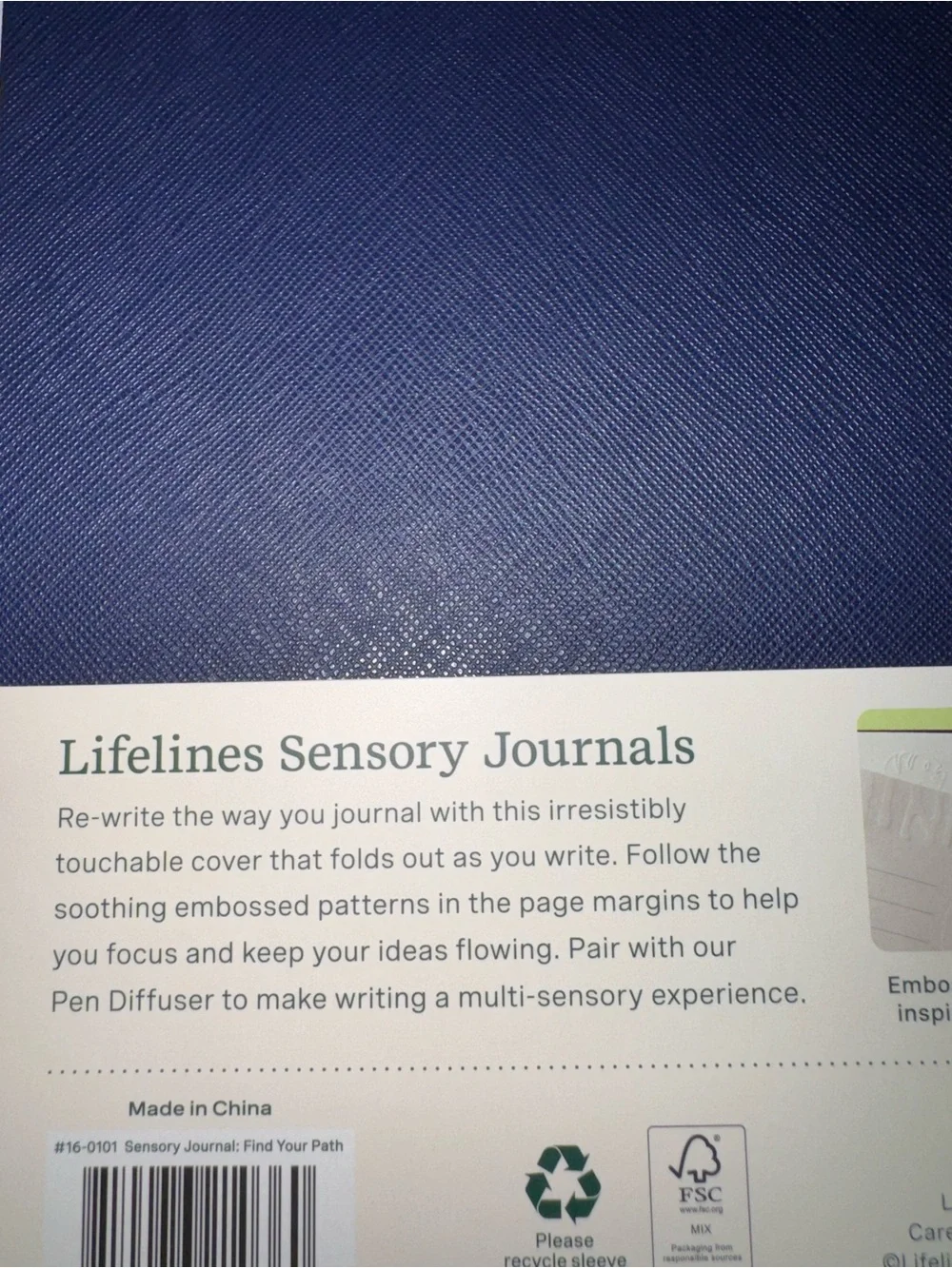Lifelines Find Your Path Sensory Journal, 160 Ruled Pages NEW